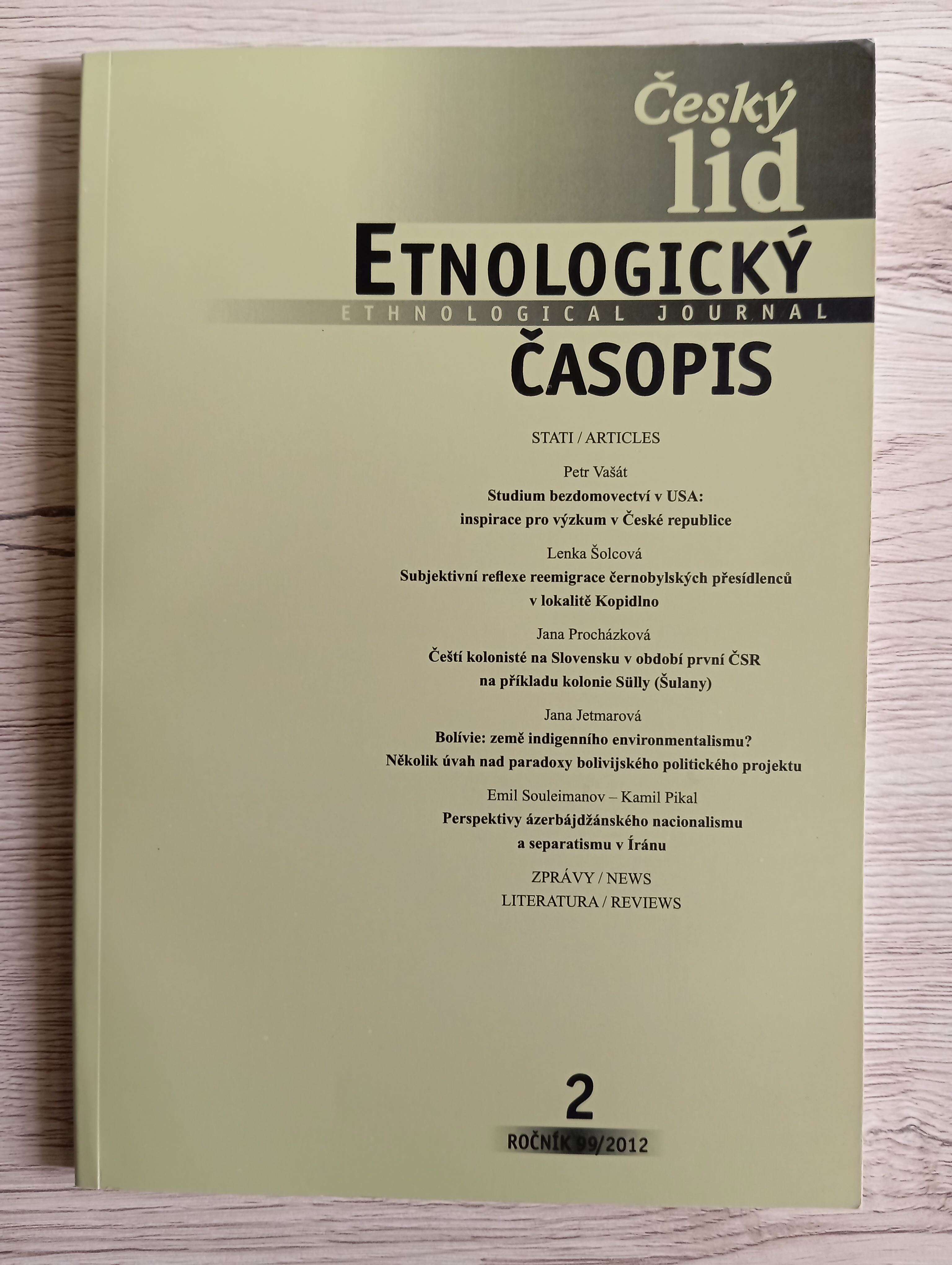 ČESKÝ LID. ETNOLOGICKÝ ČASOPIS 2/2012 - Kolektiv